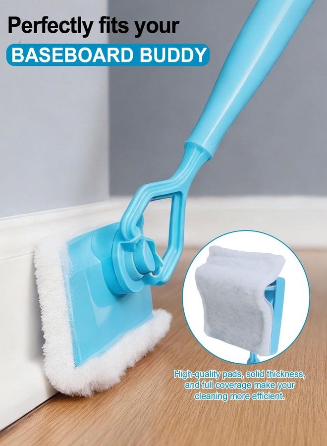 Zebrabox Baseboard Cleaner Tool Replacement Pads,30 Pack Reusable Baseboard Mop Pads with Velcro,Washable Wet & Dry Use Base Boards Cleaning Tool Pads,Heavy Duty Stain Remover for Baseboards,Trim & Molding - Image 3
