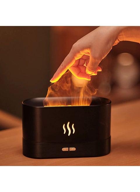 FIRAWER Aromatherapy Essential Oil Diffuser with Flame Light 180mL Quiet Mist Humidifiers for Essential Oils Home Aroma Air Diffusers with Auto ShutOff Protection Multicolor