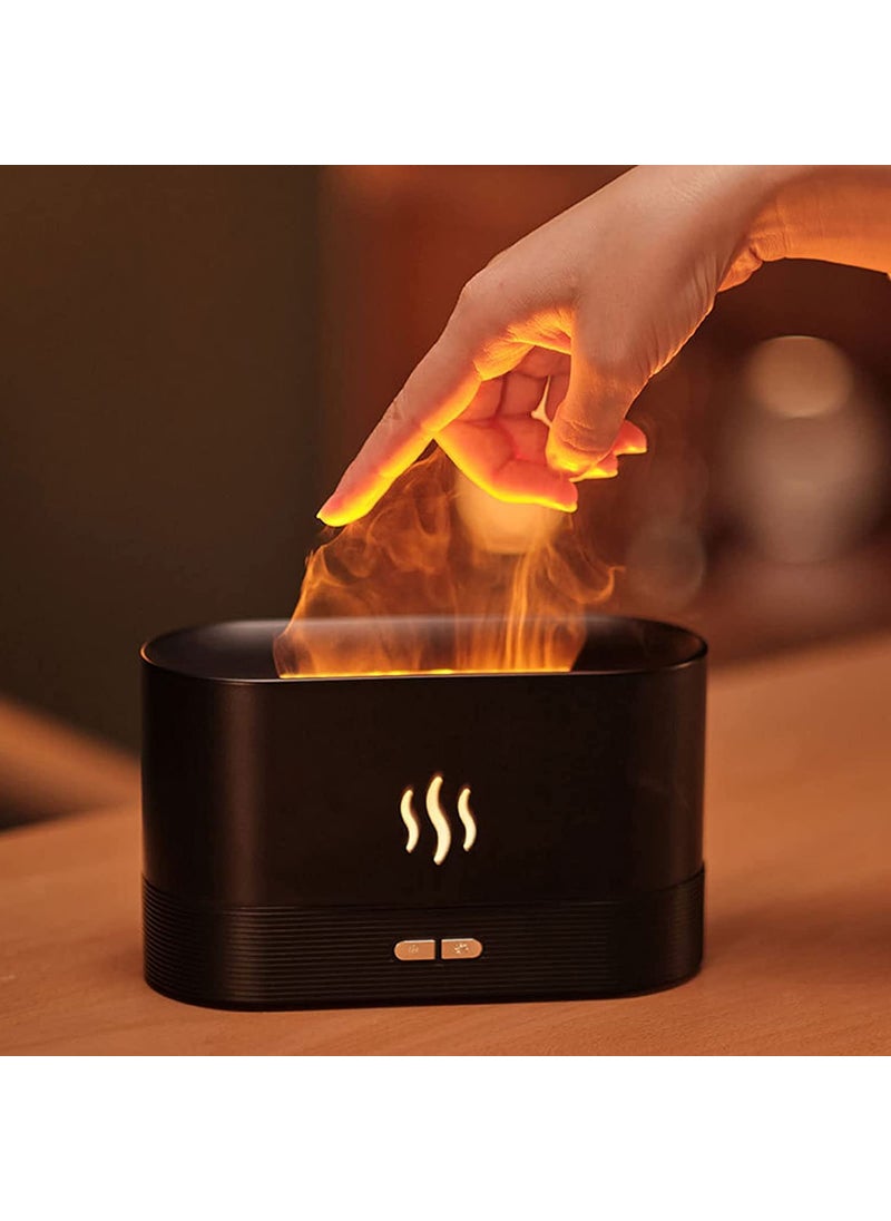 FIRAWER FIRAWER Aromatherapy Essential Oil Diffuser with Flame Light 180mL Quiet Mist Humidifiers for Essential Oils Home Aroma Air Diffusers with Auto ShutOff Protection Multicolor  - Image 1