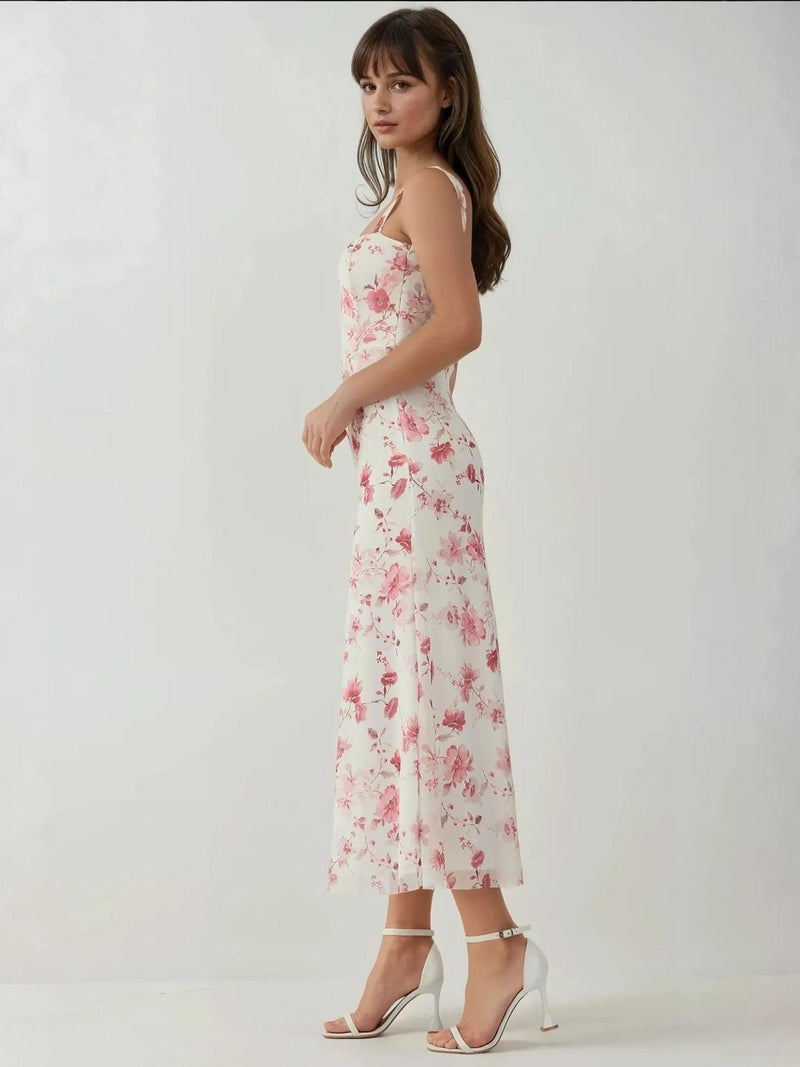 HICCUP Patterned Maxi Dress with Heart Collar - Image 2