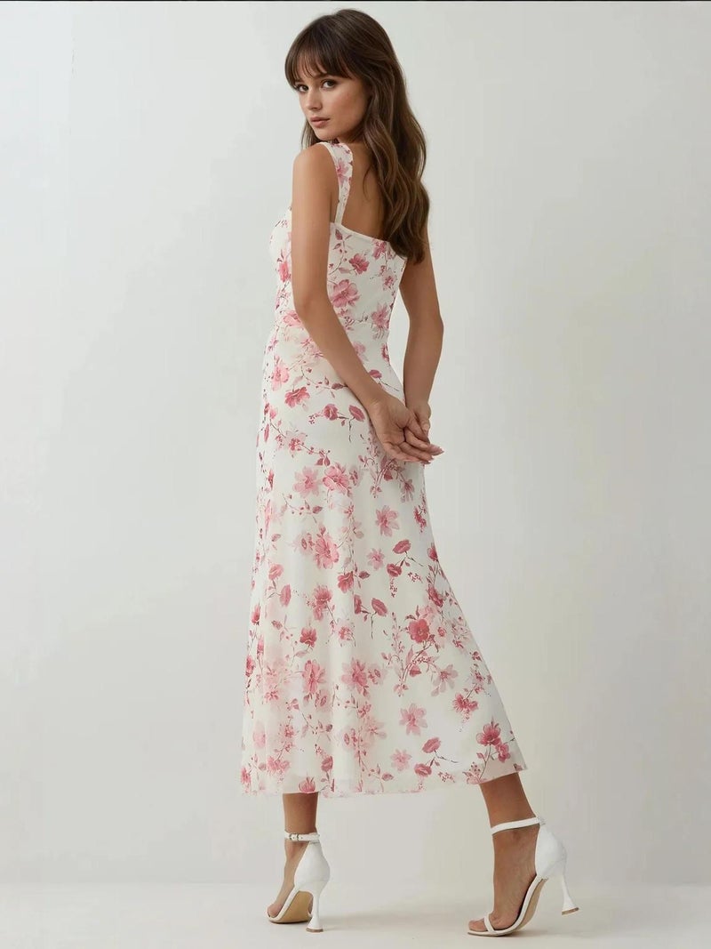 HICCUP Patterned Maxi Dress with Heart Collar - Image 4