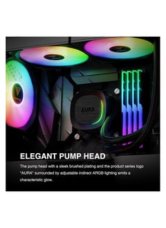 Gamdias Aura GL240 V2 RGB Liquid CPU Cooler, Dual Fan, ARGB AIO, Rotatable Pump, LGA 1700/AM5 Compatible, Built-in Lighting Effects, Hidden Cable Design - pzsku/Z357E0DEDC3ED68B23DD9Z/45/_/1737883648/79c30b0e-2fbf-4379-98ad-57bdde43b75d