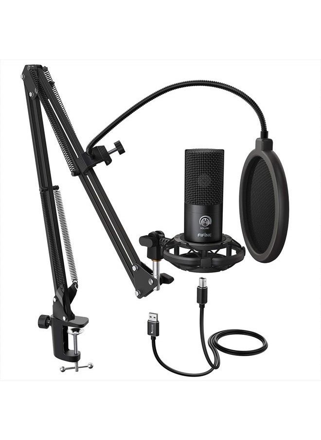 Studio Condenser USB Microphone Computer PC Microphone Kit with Adjustable Boom Arm Stand Shock Mount for Instruments Voice Overs Recording Podcasting YouTube Vocal Gaming Streaming-T669 - pzsku/Z357E1056726F9DC32388Z/45/_/1683828343/485dbe31-c18d-4444-8b68-5226f90b37cb