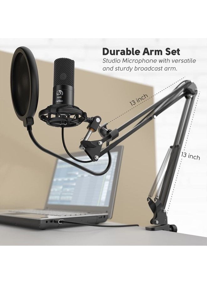 Studio Condenser USB Microphone Computer PC Microphone Kit with Adjustable Boom Arm Stand Shock Mount for Instruments Voice Overs Recording Podcasting YouTube Vocal Gaming Streaming-T669 - pzsku/Z357E1056726F9DC32388Z/45/_/1683828344/61309c83-be1b-4c62-a4b7-c39194910ad4