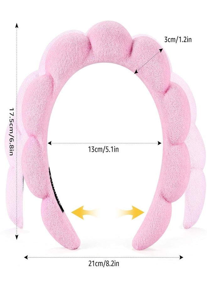 XFyt Makeup Headband for women girls | Stylish Comfortable Spa Facials washing hair band (Pink) - Image 5