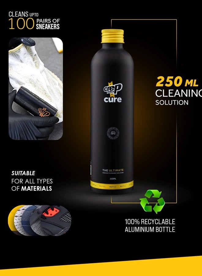 Crep protect Cure Sneaker Cleaner - Ultimate Shoe Cleaning Solution for Leather, Suede, Nubuck, Canvas, Nylon, Vinyl - 8.4 Oz - Image 2