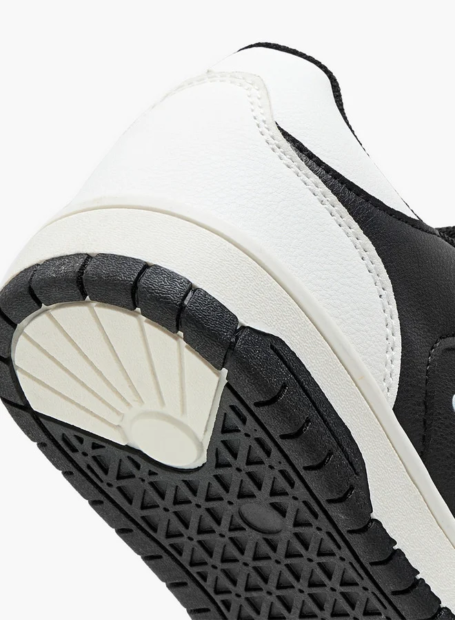 Kappa Boys' Colourblock Sneakers with Hook and Loop Closure