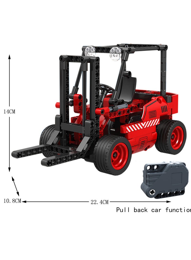 Red Forklift 202pcs Model Set Building Blocks Creative Diy Simulation Collection Building Assembly Toys Children'S Gifts Home Decorations - Image 2