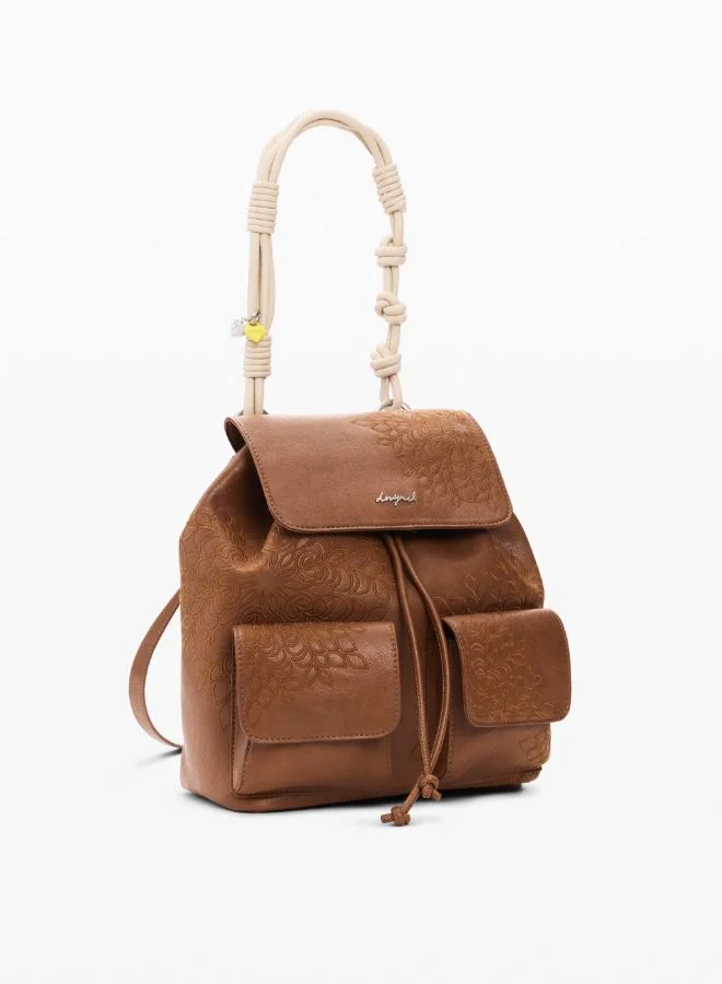 DESIGUAL Brown Small embroidered backpack for Women | Best Price UAE