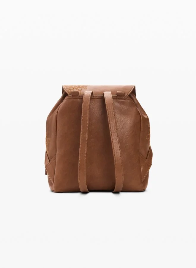 DESIGUAL Brown Small embroidered backpack for Women | Best Price UAE