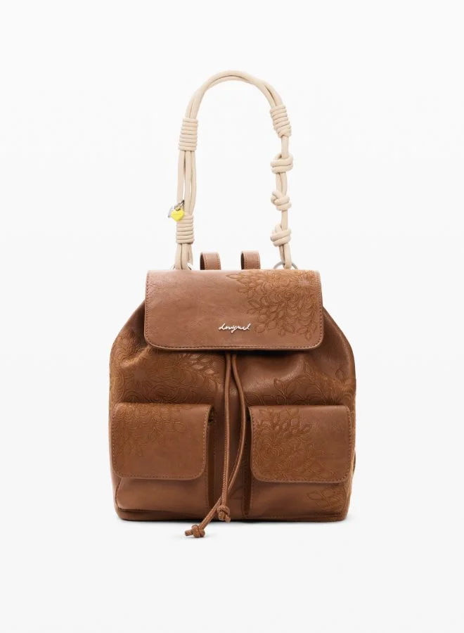 DESIGUAL Brown Small embroidered backpack for Women | Best Price UAE