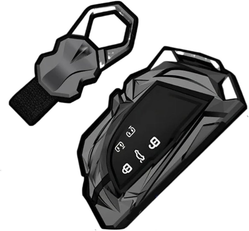Compatible Car Remote Key Case Keychain Cover Black For Octavia Leon Golf 8 - Image 1