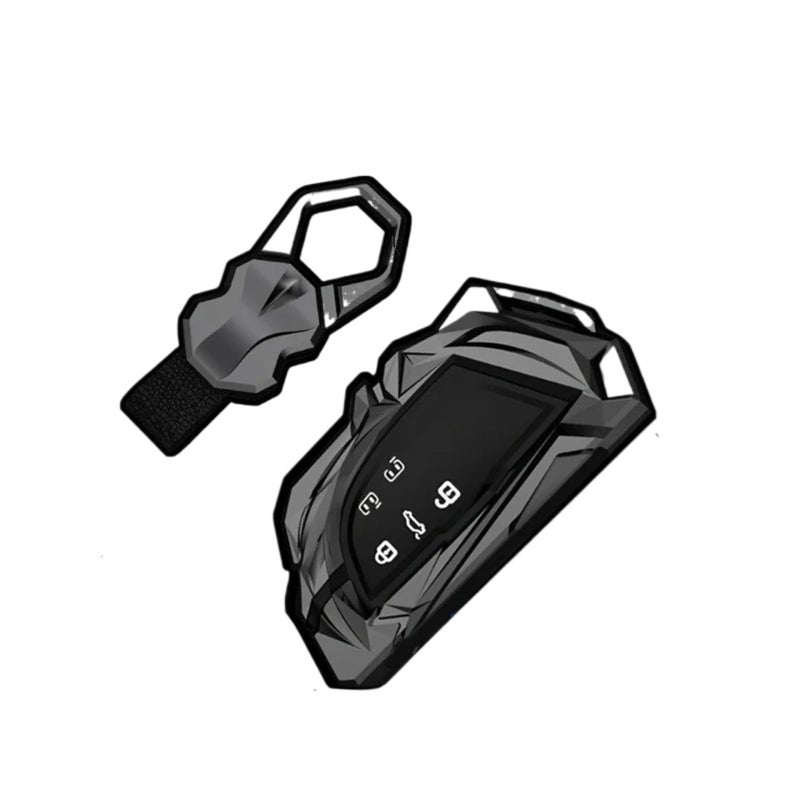 Compatible Car Remote Key Case Keychain Cover Black For Octavia Leon Golf 8 - Image 2