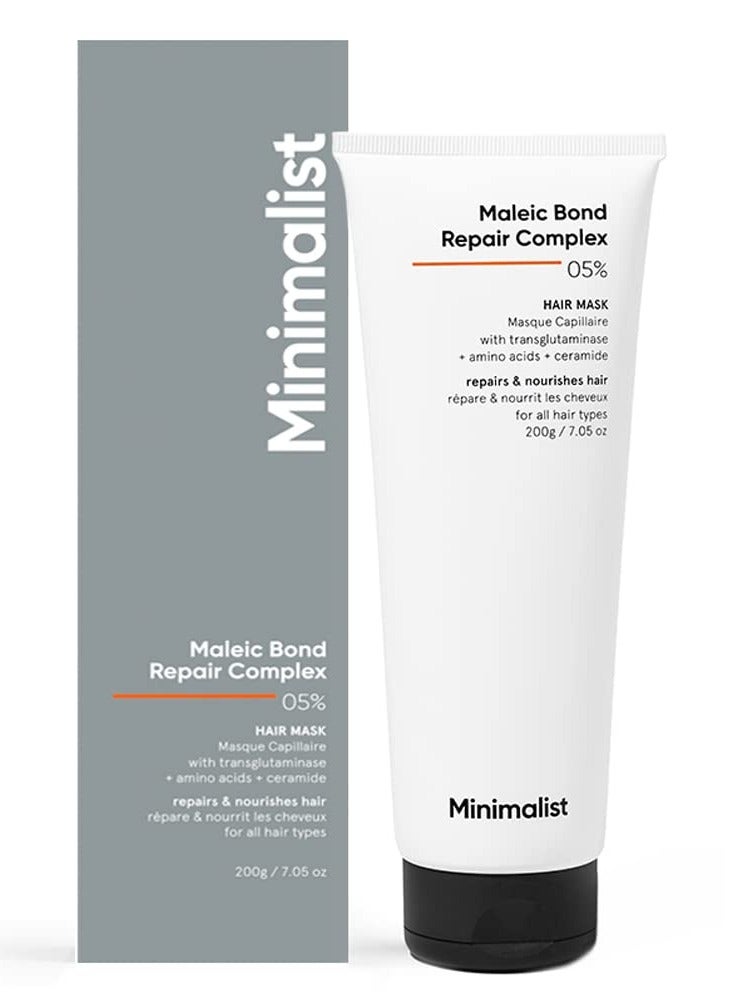 MINIMALIST Maleic Bond Repair Complex 5% Hair Mask for Damaged & Frizzy Hair  200 gm  - Image 1