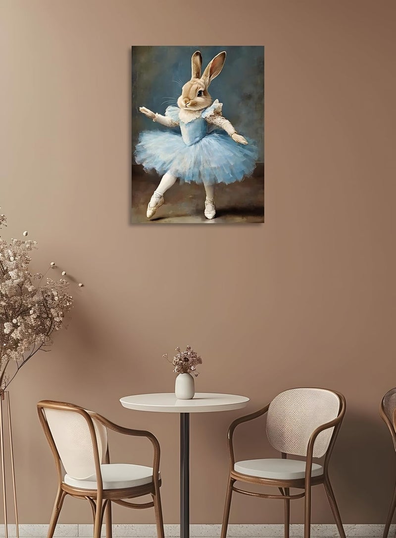 OWNANRTHM Funny Rabbit Portrait Wall Art - Image 5