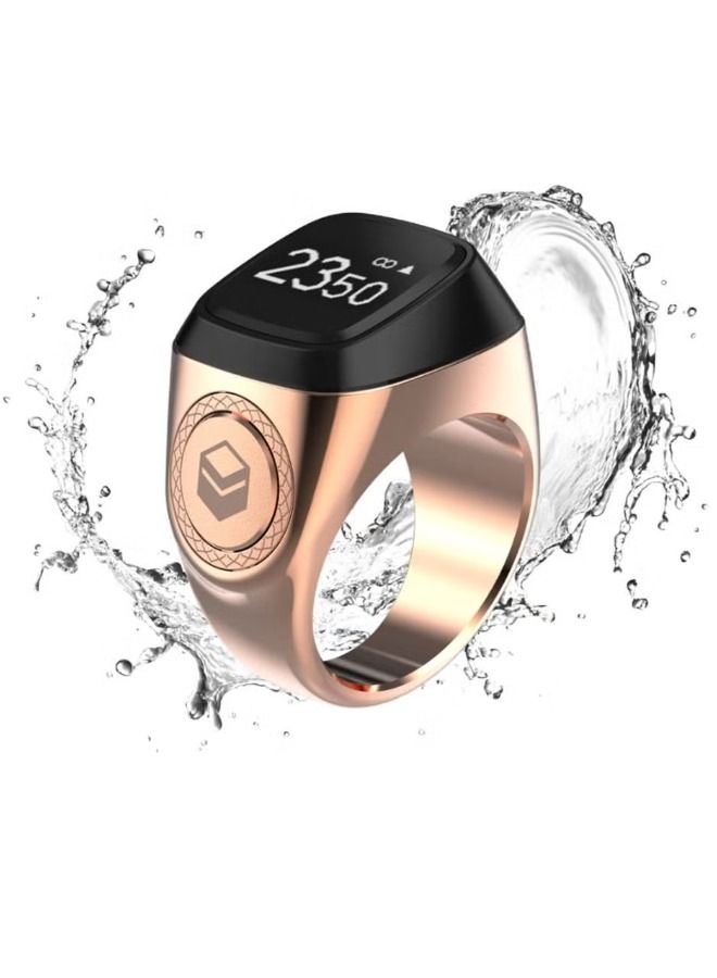 iQIBLA Smart Tasbih Zikr Metal Ring 20MM Rose Gold  - Image 1