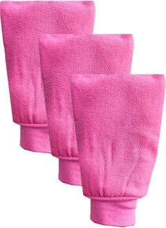 Generic Pack of 3 Moroccan Loofah Bath gloves 