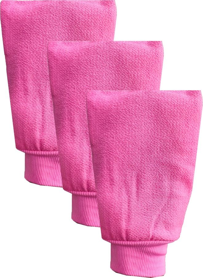 Pack of 3 Moroccan Loofah Bath gloves