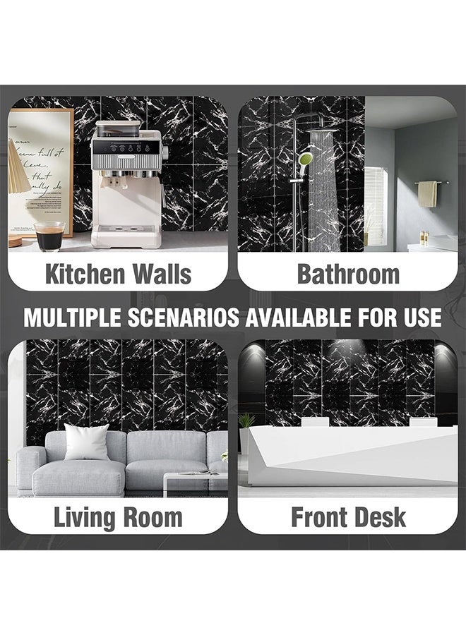 MLADEN 12 قطعة ألواح جدران مزخرفة مع اللصق الذاتي ، لوحات ديكور الجدار PVC ، ورق جدران حجري فوكس ، خلفية ذاتية ، خلفية PVC للمنزل الاستوديو ديكور المكتب ، 30 × 30 سم. - Image 5