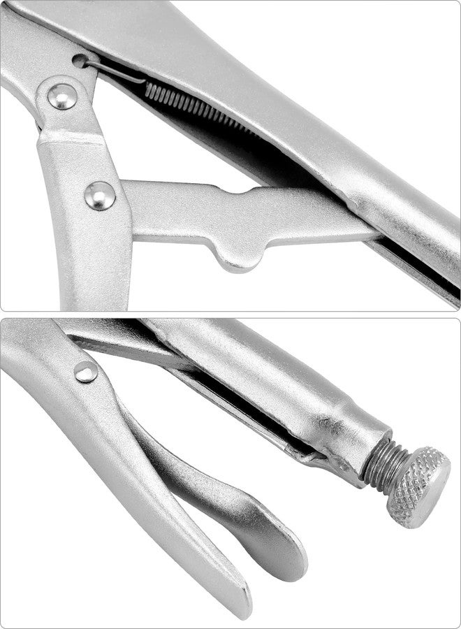 QWORK 10" Locking Sheet Metal Clamp, 2 Pack Welding Locking Plier Tools, Heavy Duty Sheet Metal Grip Tool, Adjustable Opening Nickle Plated Welding Plier - Image 5