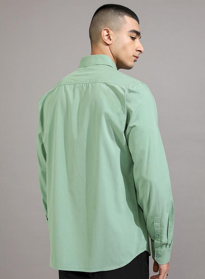 Ketch Slim Fit Collared Shirt with Pocket - Image 3