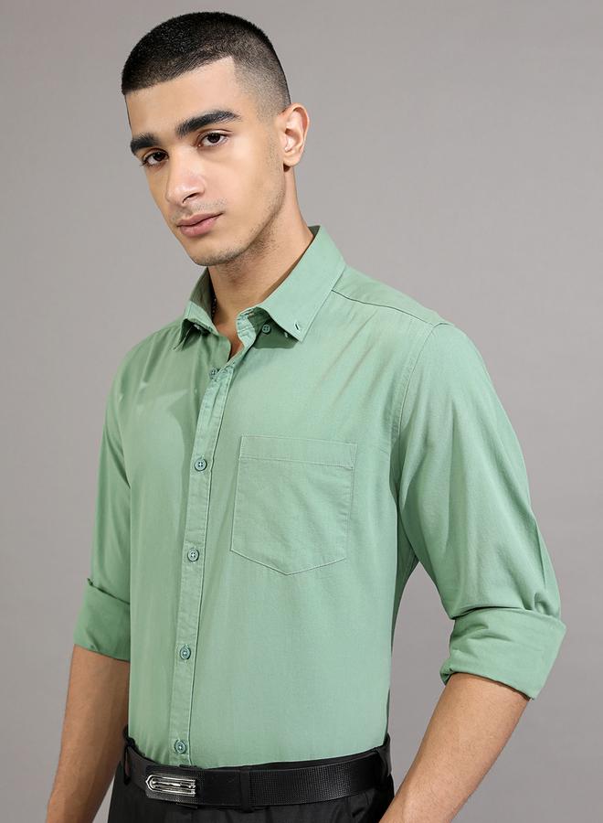Ketch Slim Fit Collared Shirt with Pocket - Image 4
