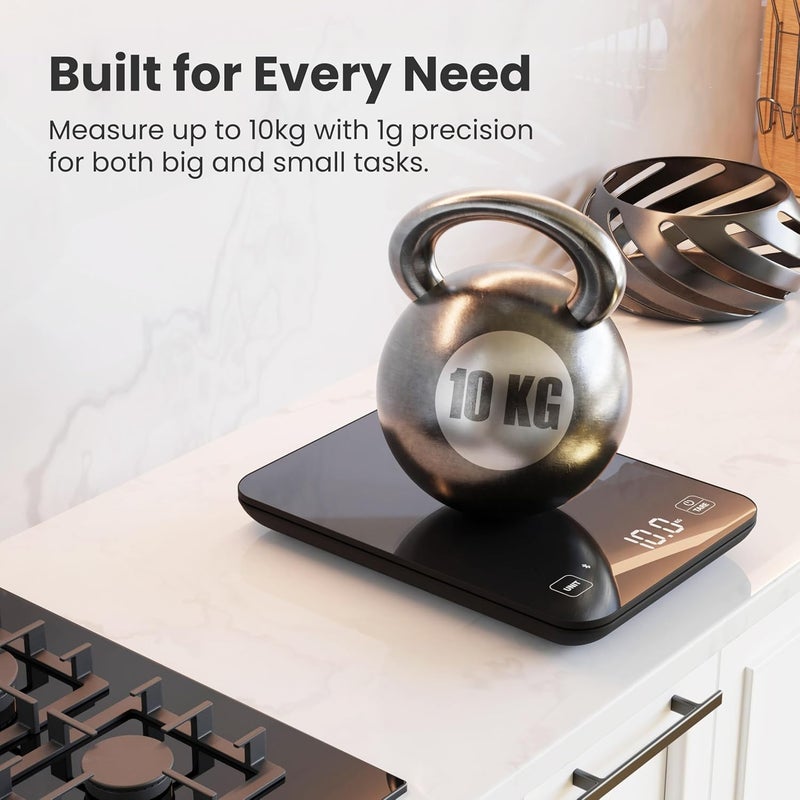 AMINAC Smart Food Scale, Digital Kitchen Scale for Food Ounces and Grams, Coffee Weight Scale with Nutritional Calculator APP & Tare Function for Diet, Keto, Macro, Calorie, Cooking - Image 2