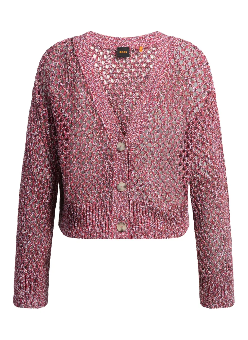 BOSS Reversible cardigan with open structure
