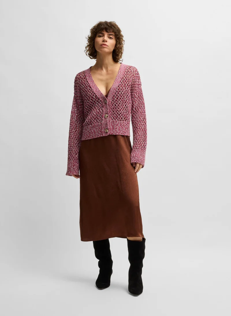 BOSS Reversible cardigan with open structure