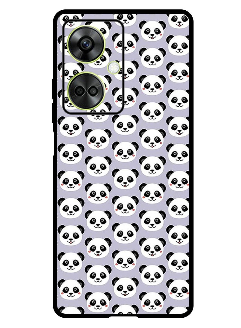 Theodor Protective Case Anti Scratch Shock Proof Bumper Cover For OnePlus Nord CE 3 Panda On Purple - Image 1