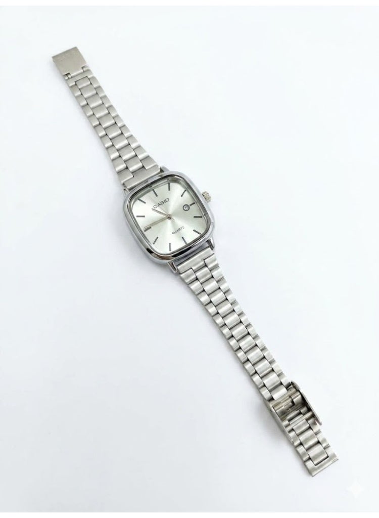 Casio Enticer Women's Dress Watch, Silver Dial, Silver-Tone Stainless Steel Link Bracelet - Image 1