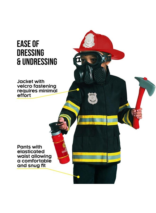MORPH زي رجال الإطفاء الأسود للأطفال - زي رجل إطفاء - صغير للأولاد - Image 3