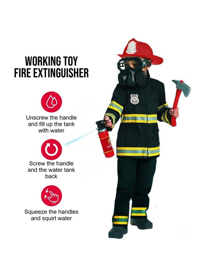 MORPH زي رجال الإطفاء الأسود للأطفال - زي رجل إطفاء - صغير للأولاد - Image 4