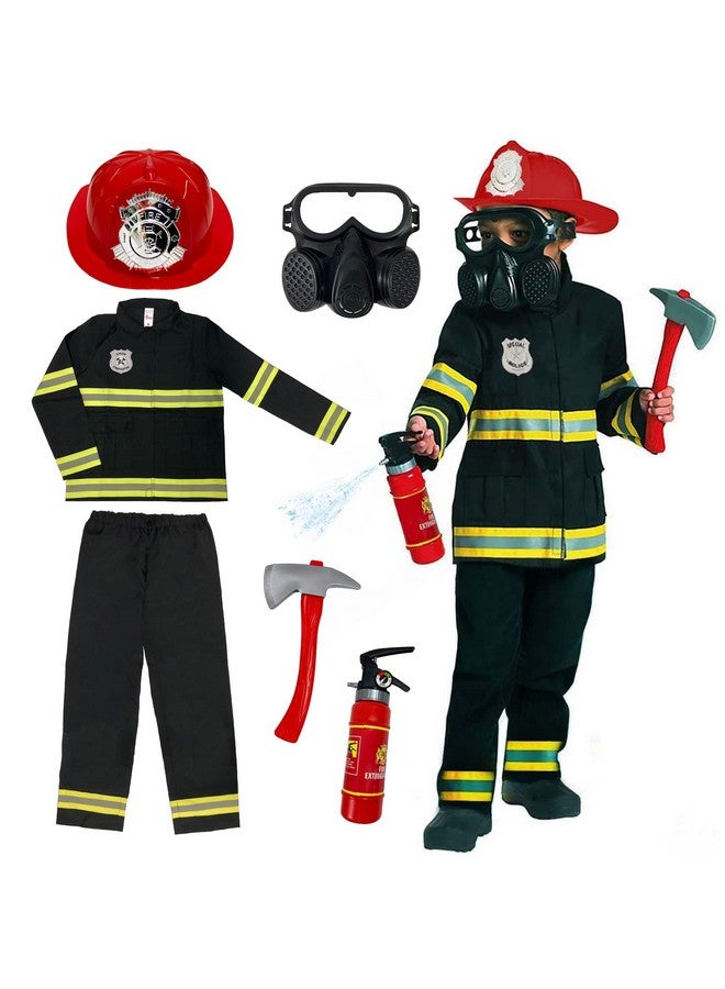 MORPH زي رجال الإطفاء الأسود للأطفال - زي رجل إطفاء - صغير للأولاد - Image 1