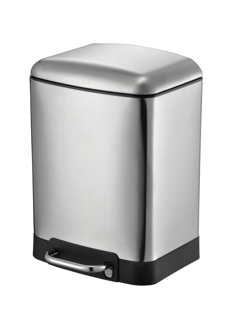Home Maker 12L Stainless Steel Pedal Bin – Soft-Close Lid, Fingerprint-Resistant, Hands-Free Step Trash Can for Home & Office 