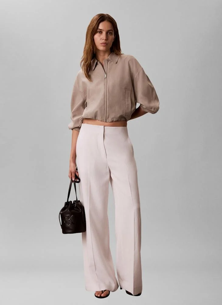 Calvin Klein Black Small Signature Monogram Bucket Bag for Women | Best Price UAE