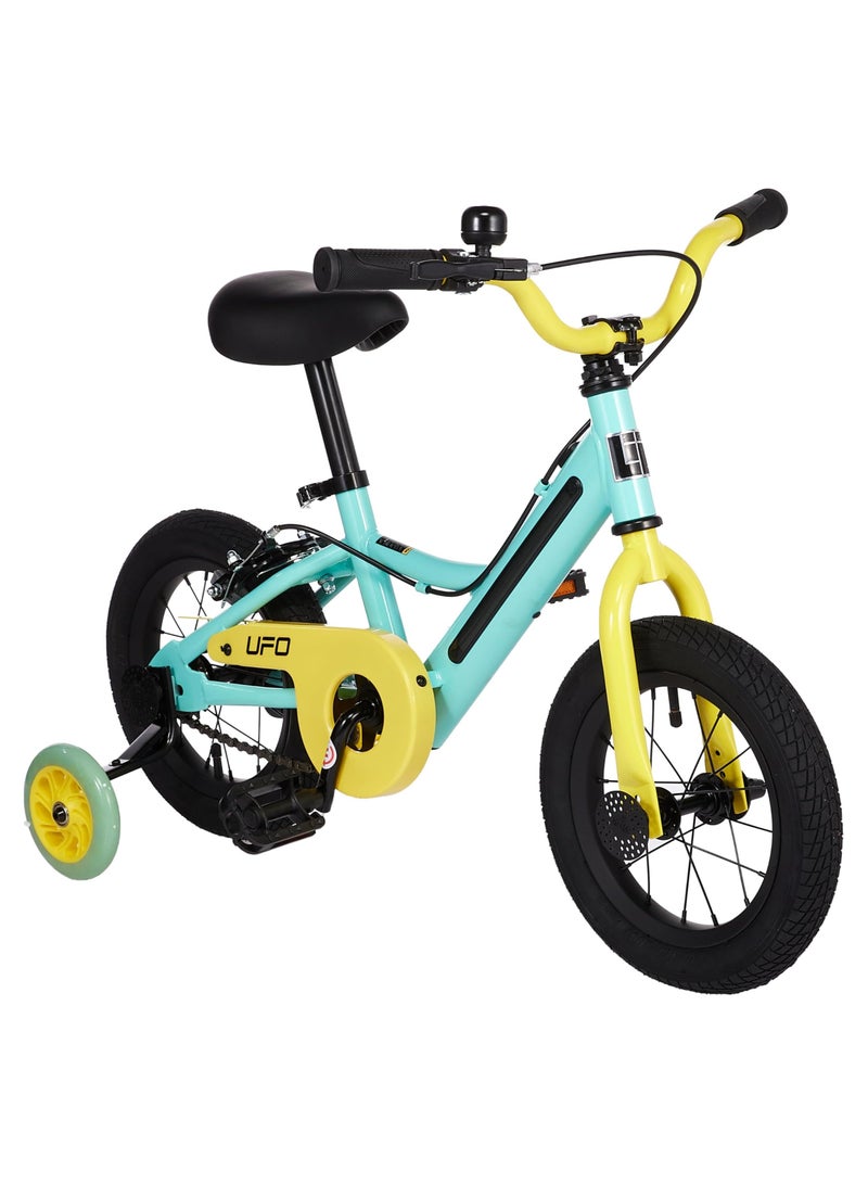 ليت دراجة أطفال ليت يو إف أو ١٢ مينت مزودة بإضاءة ليد مدمجة في الإطار، متوفرة باللون النعناعي، مناسبة للأولاد والبنات. - Image 1