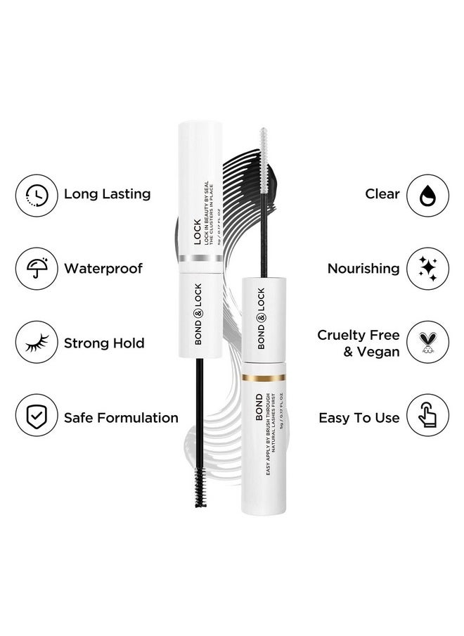 BEYELIAN - BEYELIAN Lash Bond and Seal, Cluster Lash Glue for Individual Cluster Lashes DIY Eyelash Extensions Latex Free Aftercare Sealant with Mascara Wand Super Strong Hold 72 Hours - Image 1