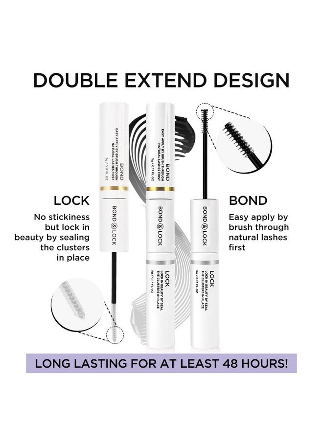 BEYELIAN - BEYELIAN Lash Bond and Seal, Cluster Lash Glue for Individual Cluster Lashes DIY Eyelash Extensions Latex Free Aftercare Sealant with Mascara Wand Super Strong Hold 72 Hours - Image 1