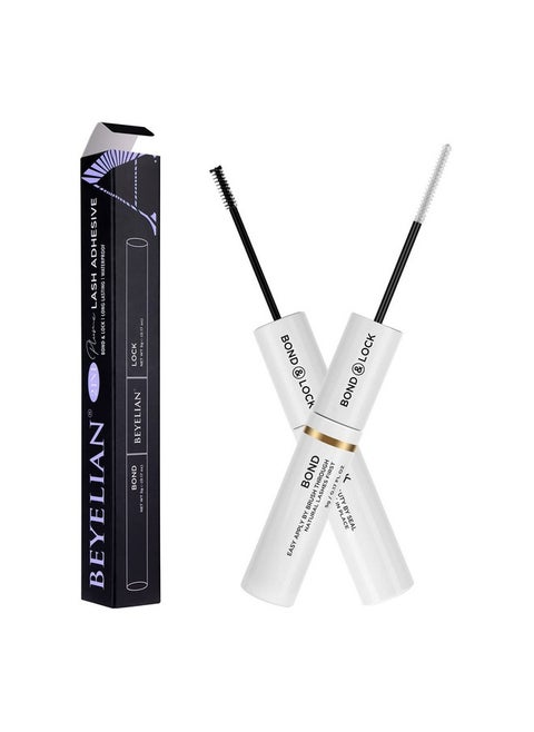 BEYELIAN Lash Bond and Seal, Cluster Lash Glue for Individual Cluster Lashes DIY Eyelash Extensions Latex Free Aftercare Sealant with Mascara Wand Super Strong Hold 72 Hours