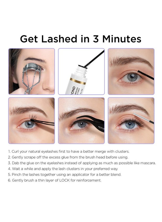 BEYELIAN - BEYELIAN Lash Bond and Seal, Cluster Lash Glue for Individual Cluster Lashes DIY Eyelash Extensions Latex Free Aftercare Sealant with Mascara Wand Super Strong Hold 72 Hours - Image 1