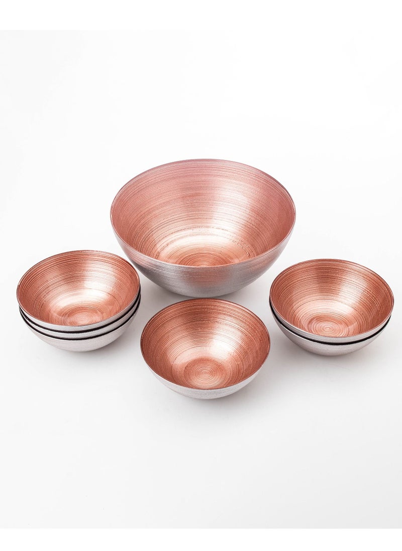Hic Turkey glass bowl set of 7 pieces brown color 