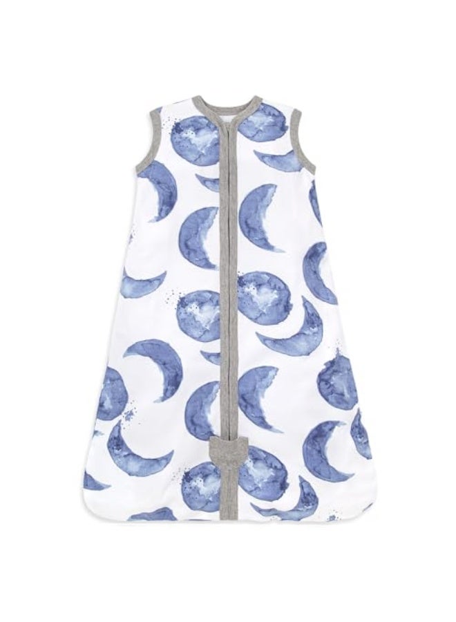 Burt's Bees Baby Baby Beekeeper Wearable Blanket, 100% Organic Cotton, Swaddle Transition Sleeping Bag, Blue, Large  - Image 1