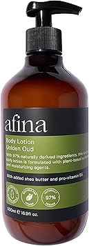 Afina Golden Oud Luxury Body Lotion 500ml Body Lotion Bottle Sensual Blend of Spicy Creamy Floral Notes Backed With Warm Ambery Woody Undertones Vegan Friendly Hand Cream UK Produced - Image 1