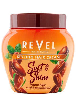 Revel Hair Care Soft & Shiny Styling Hair Cream Moroccan Argan For Men & Women 400ml, Argan Oil, Vitamin E & Panthenol, Treatment - pzsku/Z357F25CE9A3FED99E0ABZ/45/_/1703488266/239130ad-c4e4-4e76-8f46-893178c645c3