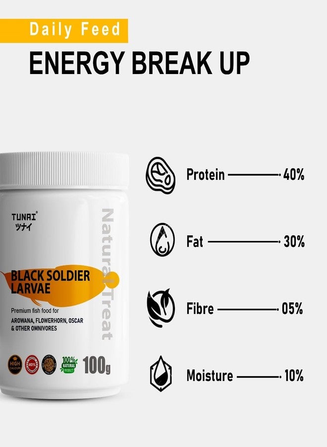 TUNAI BSFL Larvae |100G| 60X More Calcium Than Meal Worms, Fish Food for Oscar, Arowana, Flowerhorn, Adult Turtle, Tortoise and Other Reptiles - Image 5