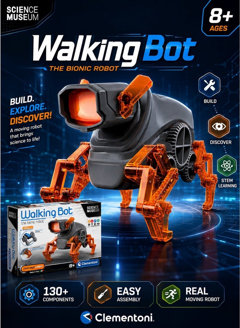 Clementoni Science Play Scientific Laboratory Robot Walking Bot For Age 8 Years - Image 1