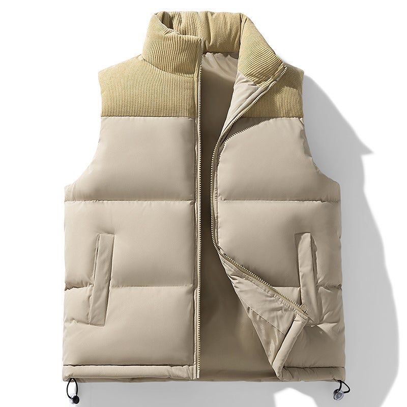 Cotton-Padded Jacket Vest Men'S Thick Vest Coat Men'S And Women'S Couples Loose Bread Vest Vest - Image 5