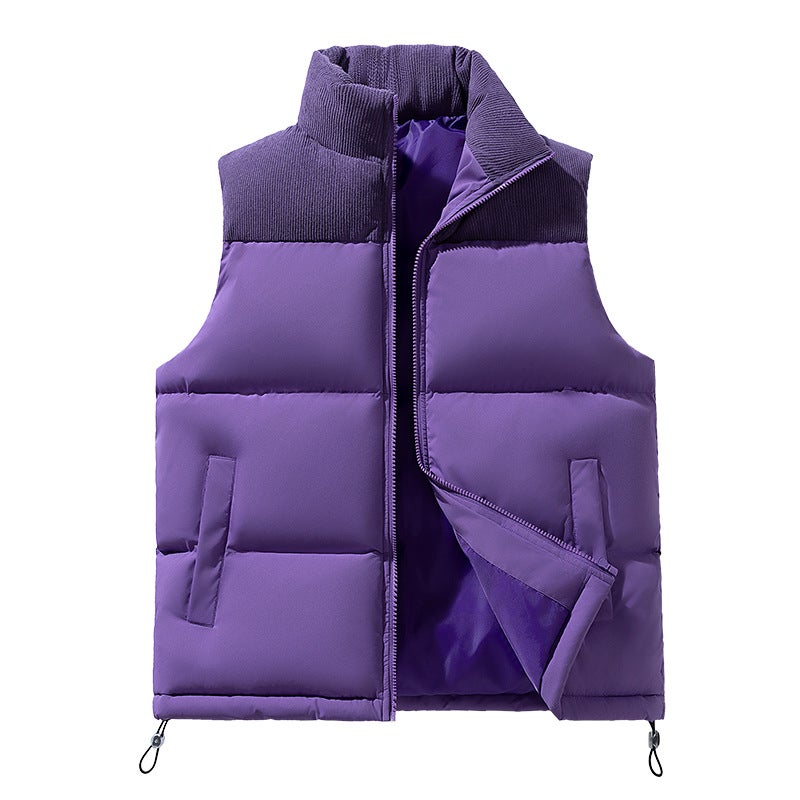 Cotton-Padded Jacket Vest Men'S Thick Vest Coat Men'S And Women'S Couples Loose Bread Vest Vest - Image 1