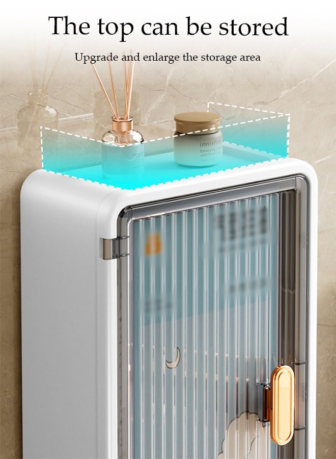 DUNISO Wall Mounted Tissue Box,Bathroom Waterproof Tissue Box, Household Organizer,With Detachable Partition, No Drilling Required，Suitable For Bedrooms, Living Rooms, Kitchens, And Bathrooms, 37 * 12 * 21.5cm  - Image 4